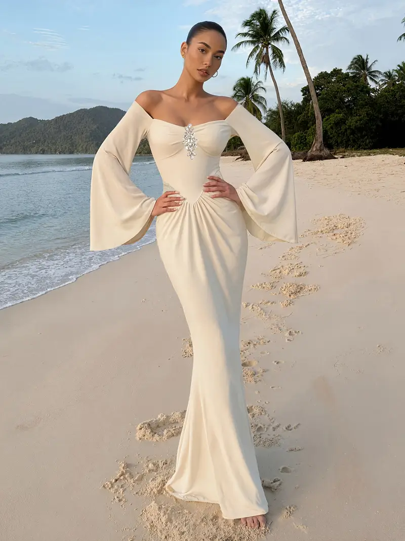 evening shoulder lace cut gown women - Temu Mauritius evening shoulder lace cut gown women - Temu Mauritius