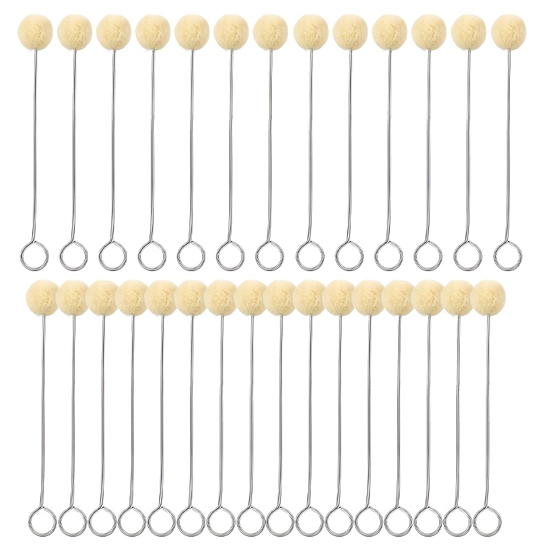 25pcs Daubers Ball Brush Leather Dye Tool With Metal Handle Daubers For Leather Dyes For Diy Crafts