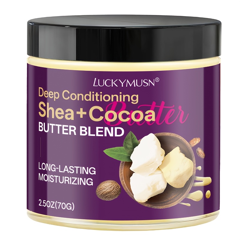 Image of Natural Shea, Coconut Oil & Vitamin Butter - Hypoallergenic Moisturizing Cream Suitable For Skin, , Hydration & Firming, Fragrance-free, For Types ( &) - 70g/2.5oz