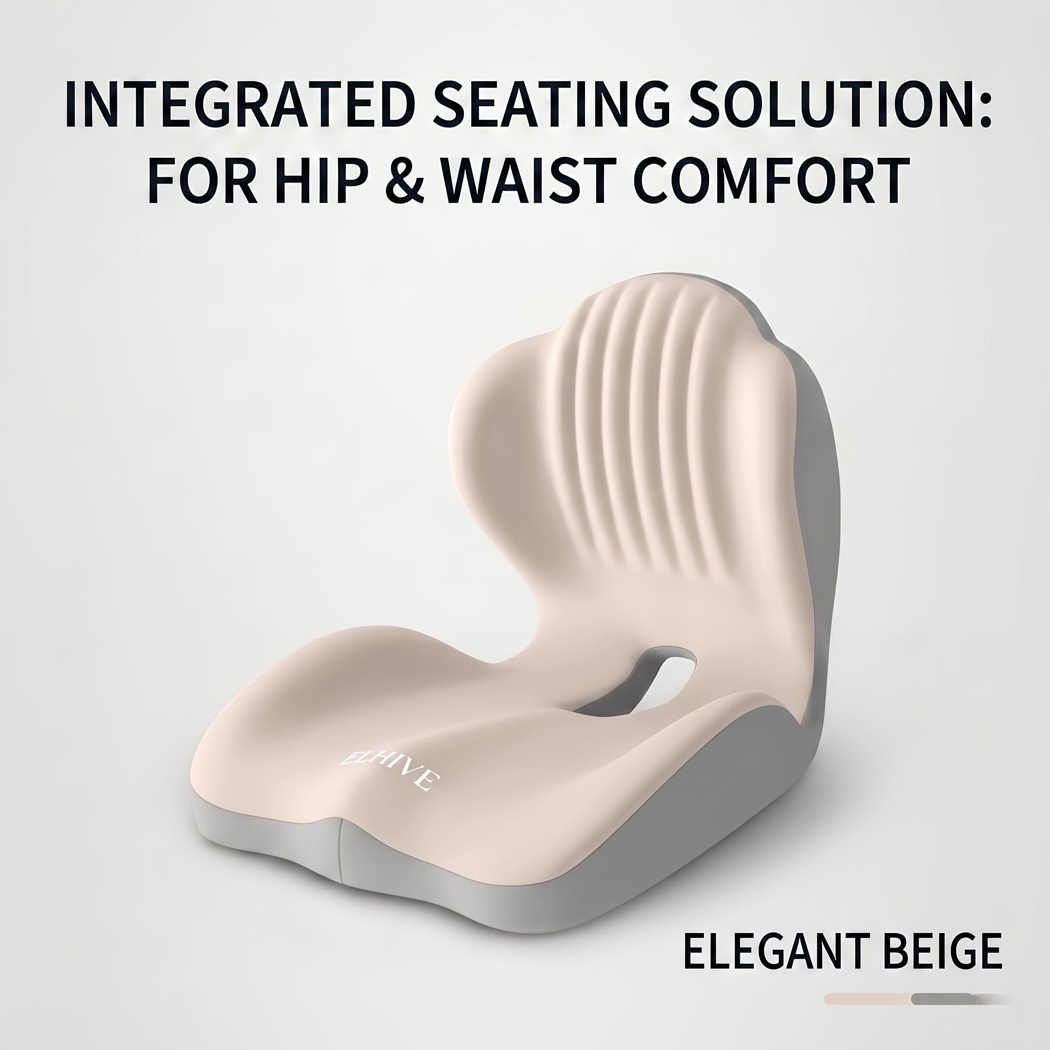 TEMU Cuscino Ergonomico in Memory Foam per Seduta e Schienale Combinato, Cuscino Integrato per Sedia Postura a con Design Cavo Traspirante per Sedia