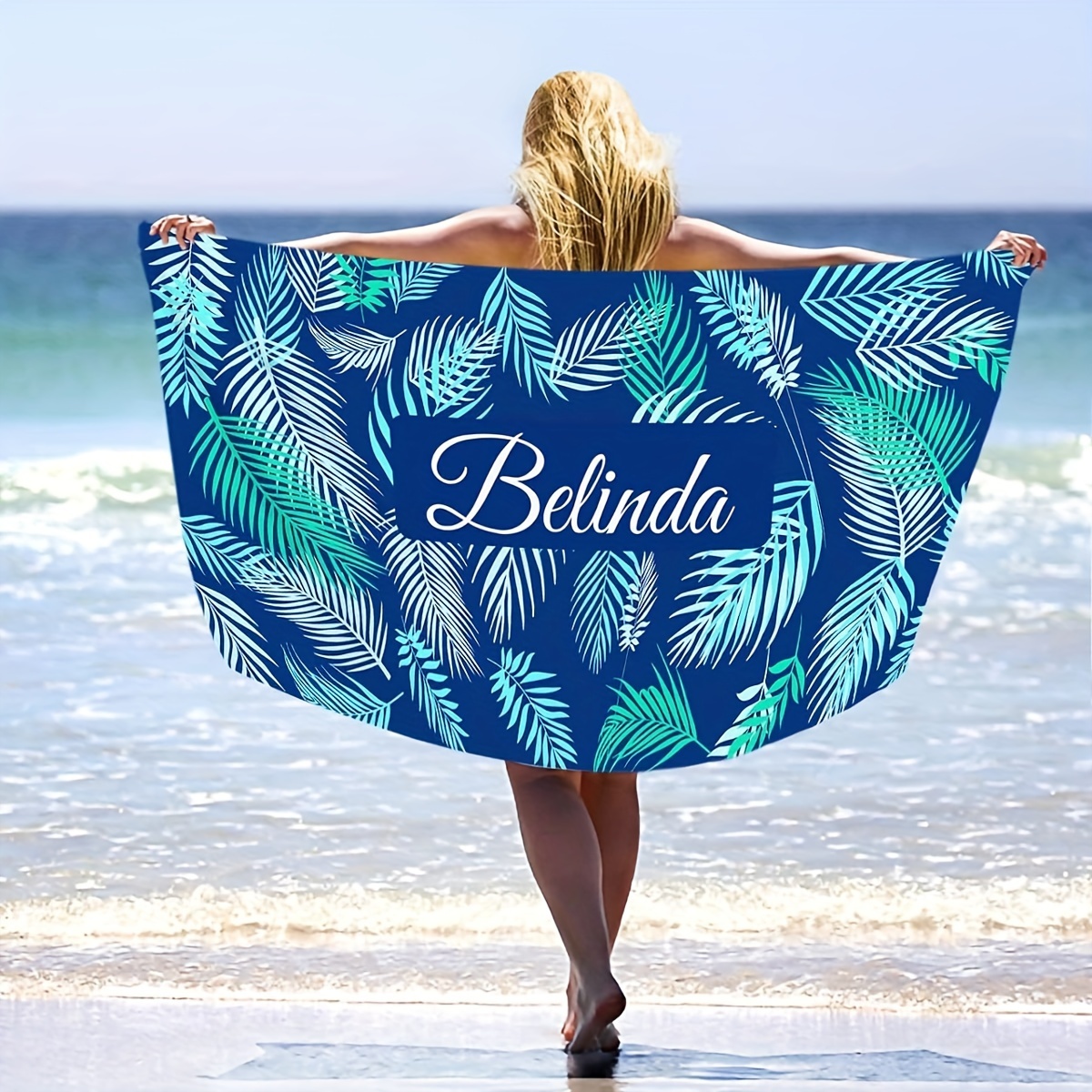 Personalized Beach Towel Striped Pattern Customized Beach - Temu