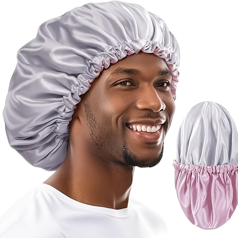 Seidenhaube Für Frauen – Doppellagige Schlafhaube, Verstellbar, Für Lockiges & Empfindliches Haar