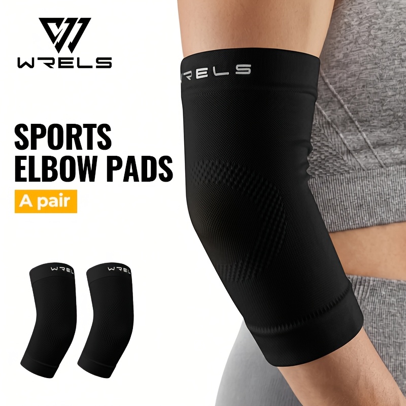 TEMU 1pc/2pcs Wrels Unisex Sports Elbow Sleeves, Lightweight And Highly Elastic, Not Easy To For Snug . Breathable Mesh Wicks Sweat And Moisture