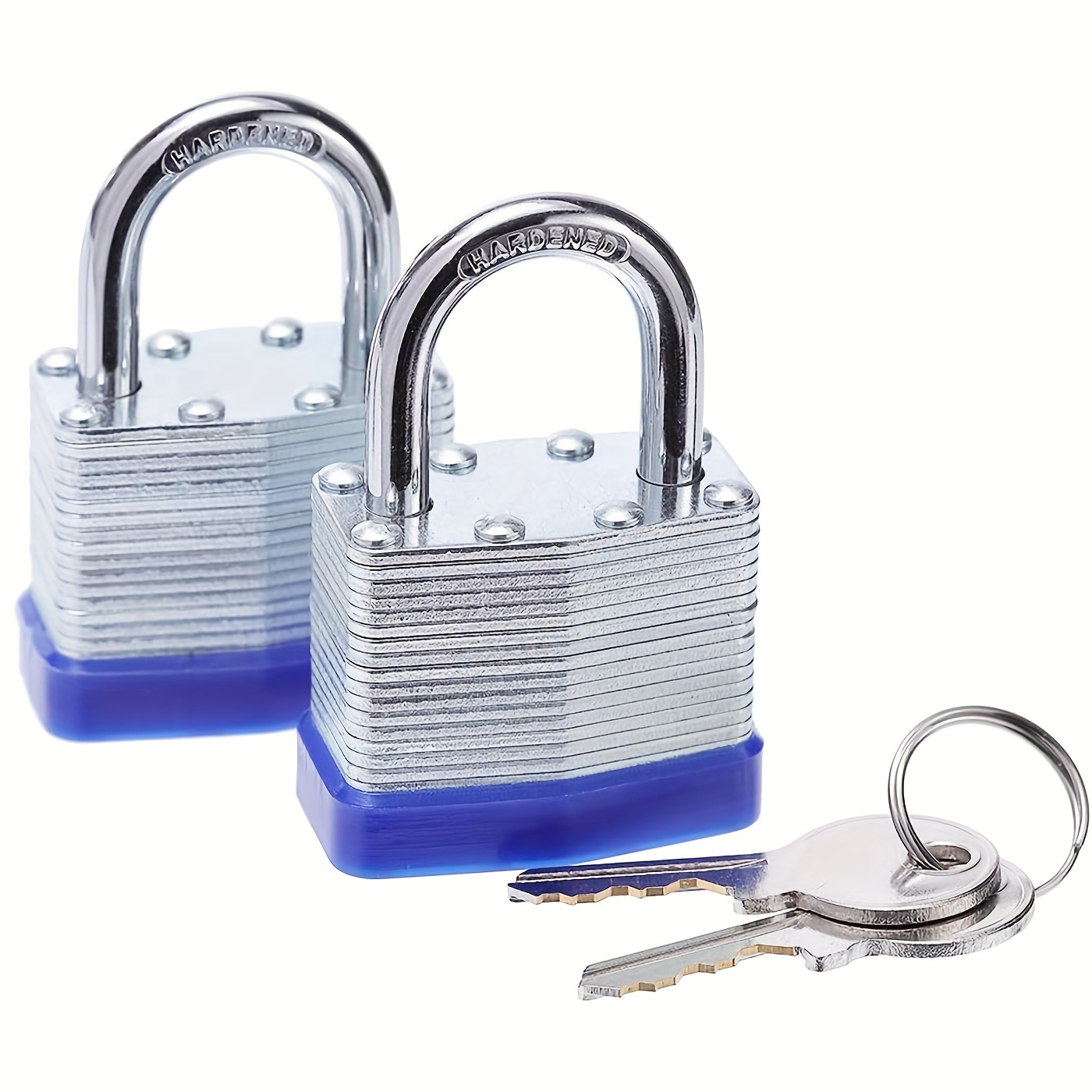 

1pc Laminated Steel Key Lock, Alik, Master Lock Outdoor Padlocks, Lock Set With Keys, Keyed Alike Padlocks