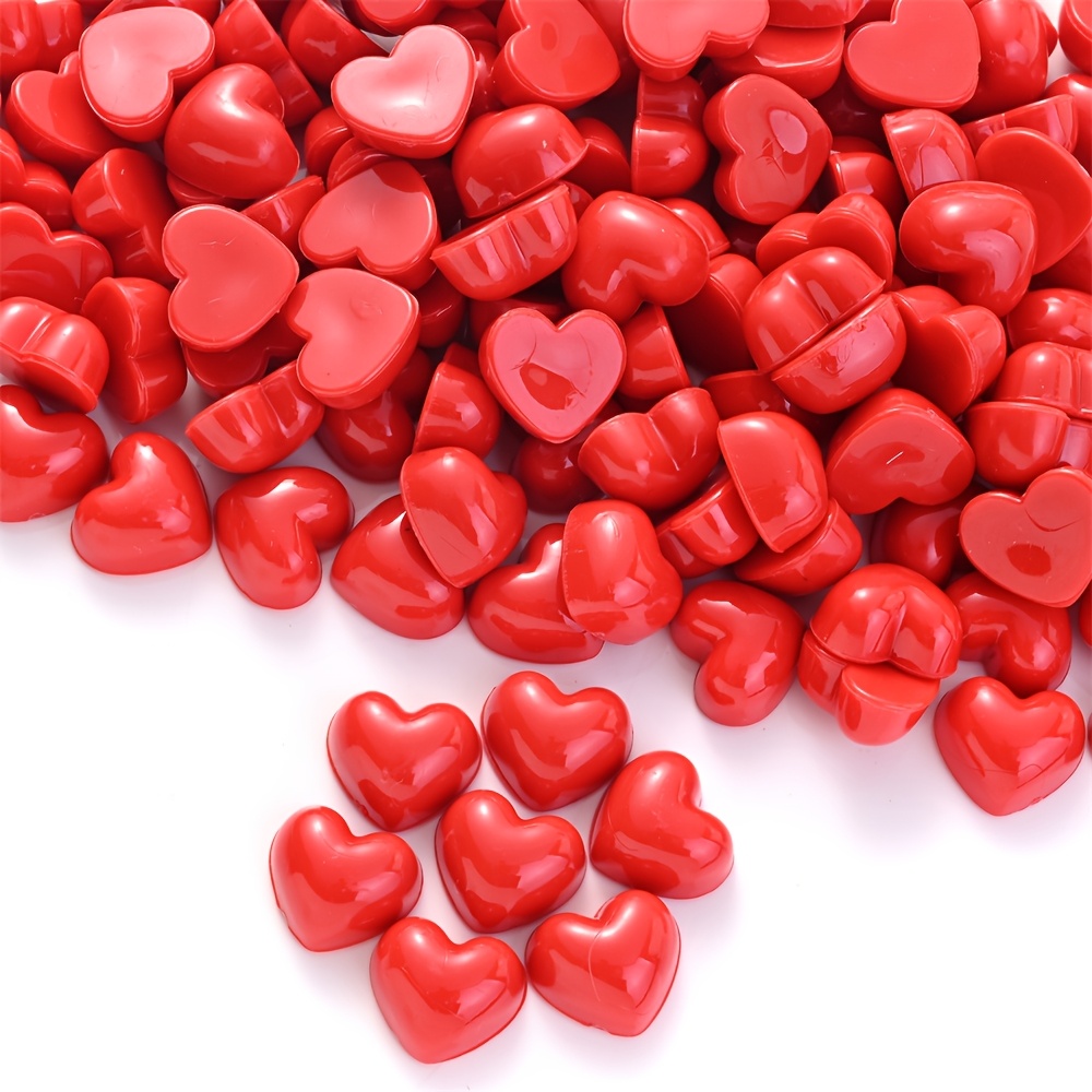 20/40pcs 12mm Random Color/red Acrylic Heart Patches For Mobile Phone Cases Photo Albums Bags Hats Clothing Gifts And Valentine's Day Decorative Additions Jewelry Making Additions
