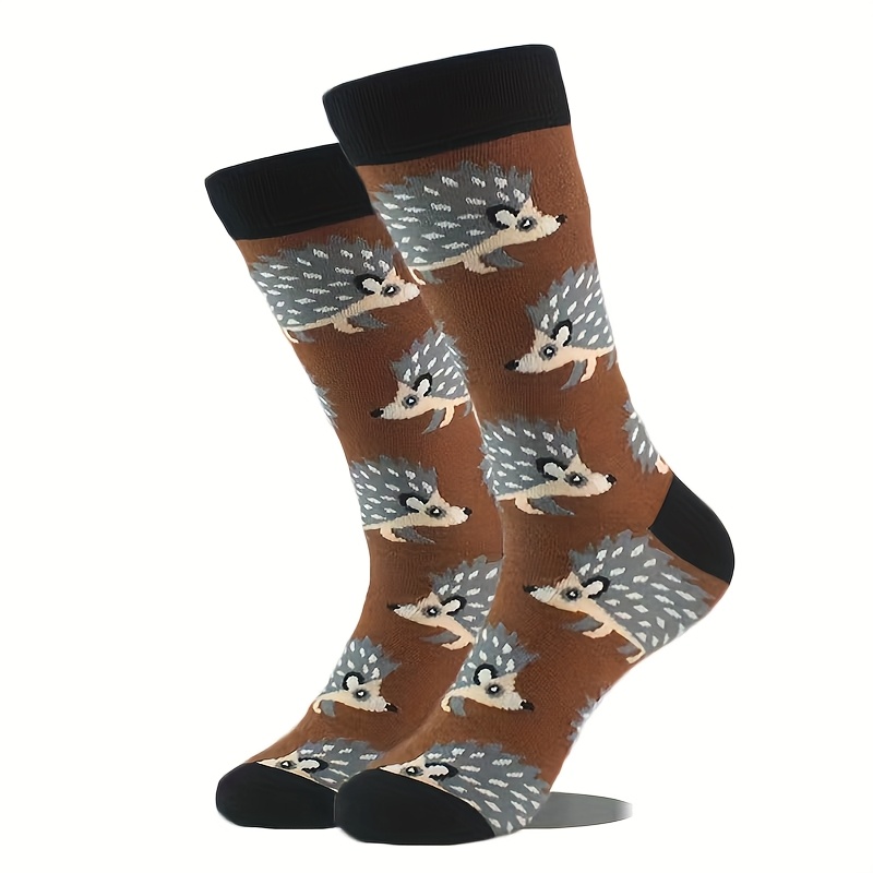 1 Pair Hedgehog Trendy Comfortable Breathable Soft Mid-calf Socks