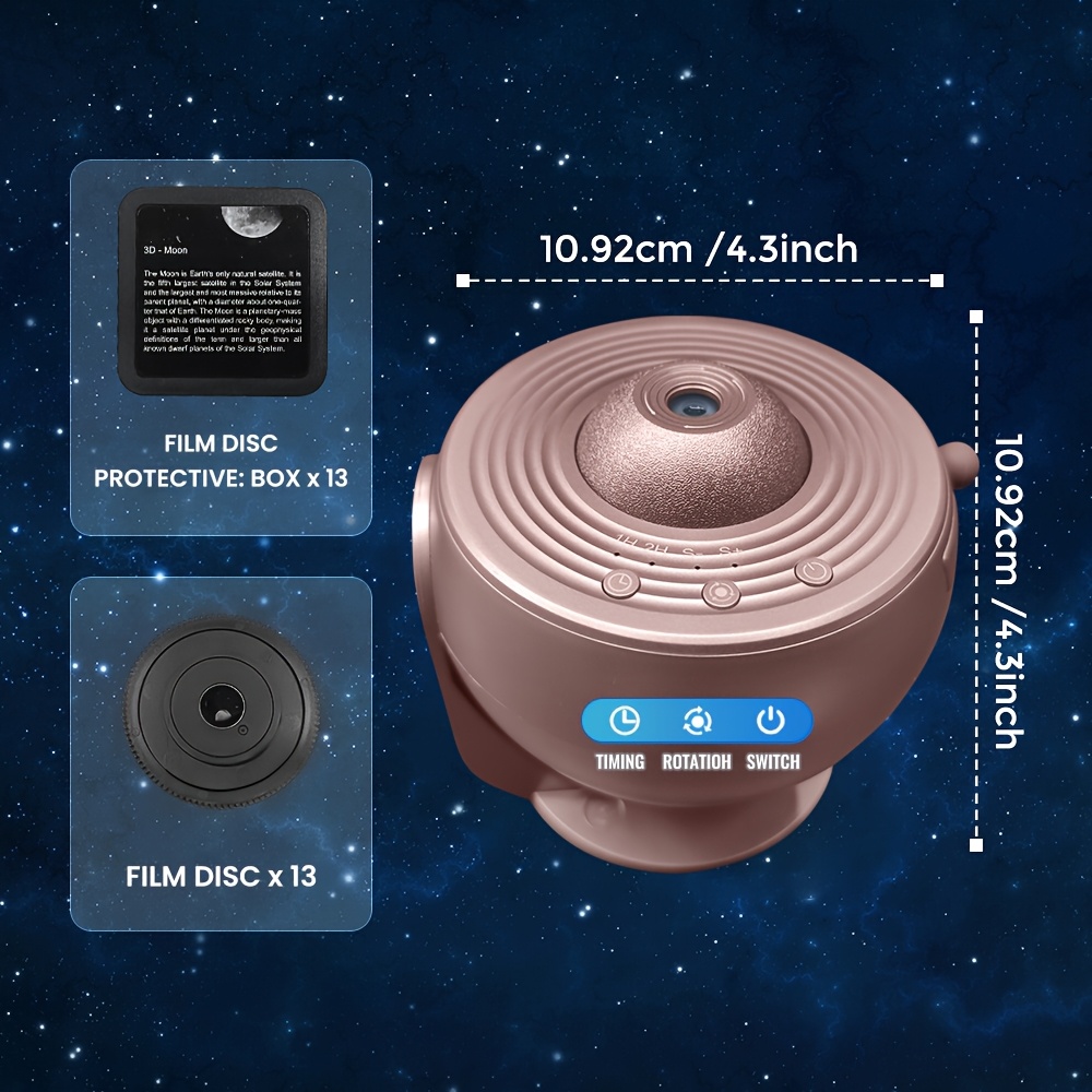 1pc 13in 1 Star Projector Night Light, Projector, Planetarium Projector For Bedroom, Aurota Projector