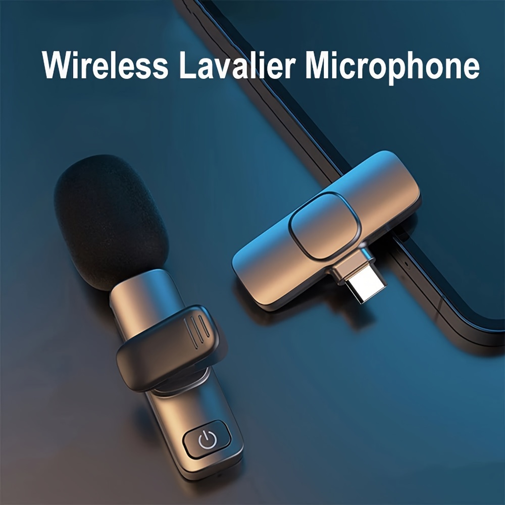 Professional Wireless Lavalier Microphone, mini Wireless Clip-on Microphone for Smartphones, Laptops, for Recording Videos, Live Streaming, Interviews and Video Blogging