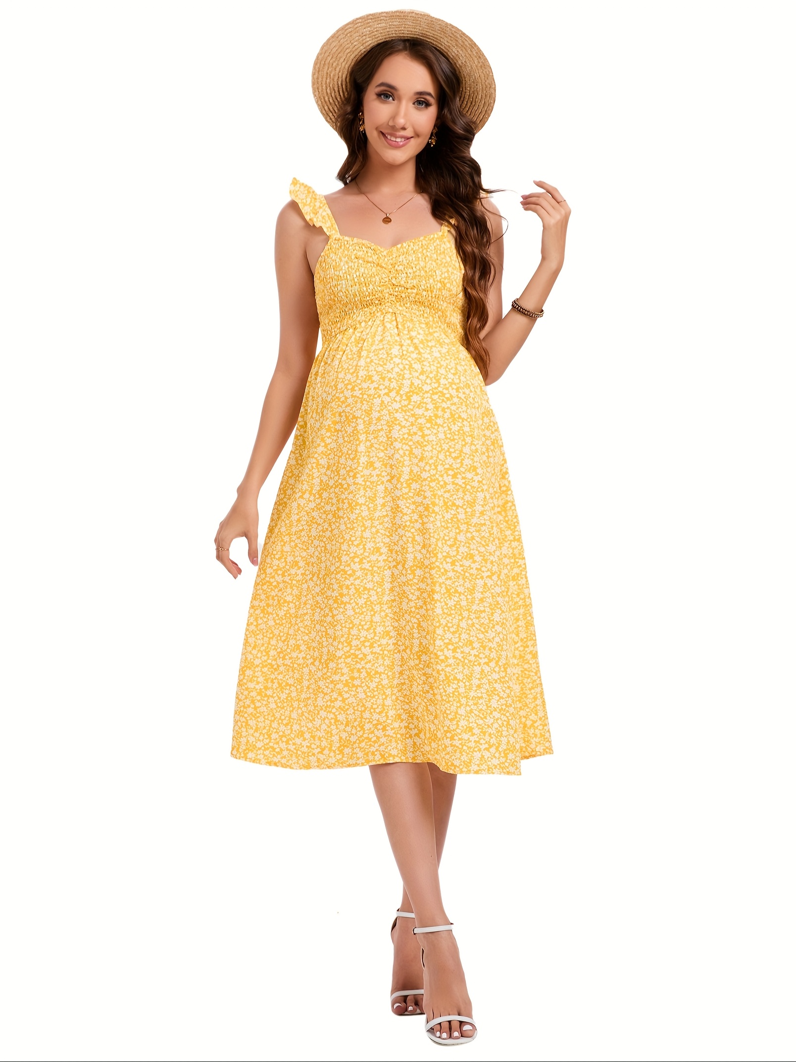 apron dress blue Bow Back Apron Midi Dress main image 0