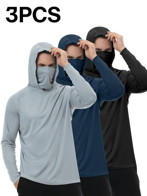 3pcs built in mask trendy lightweight comfortable quick drying and breathable