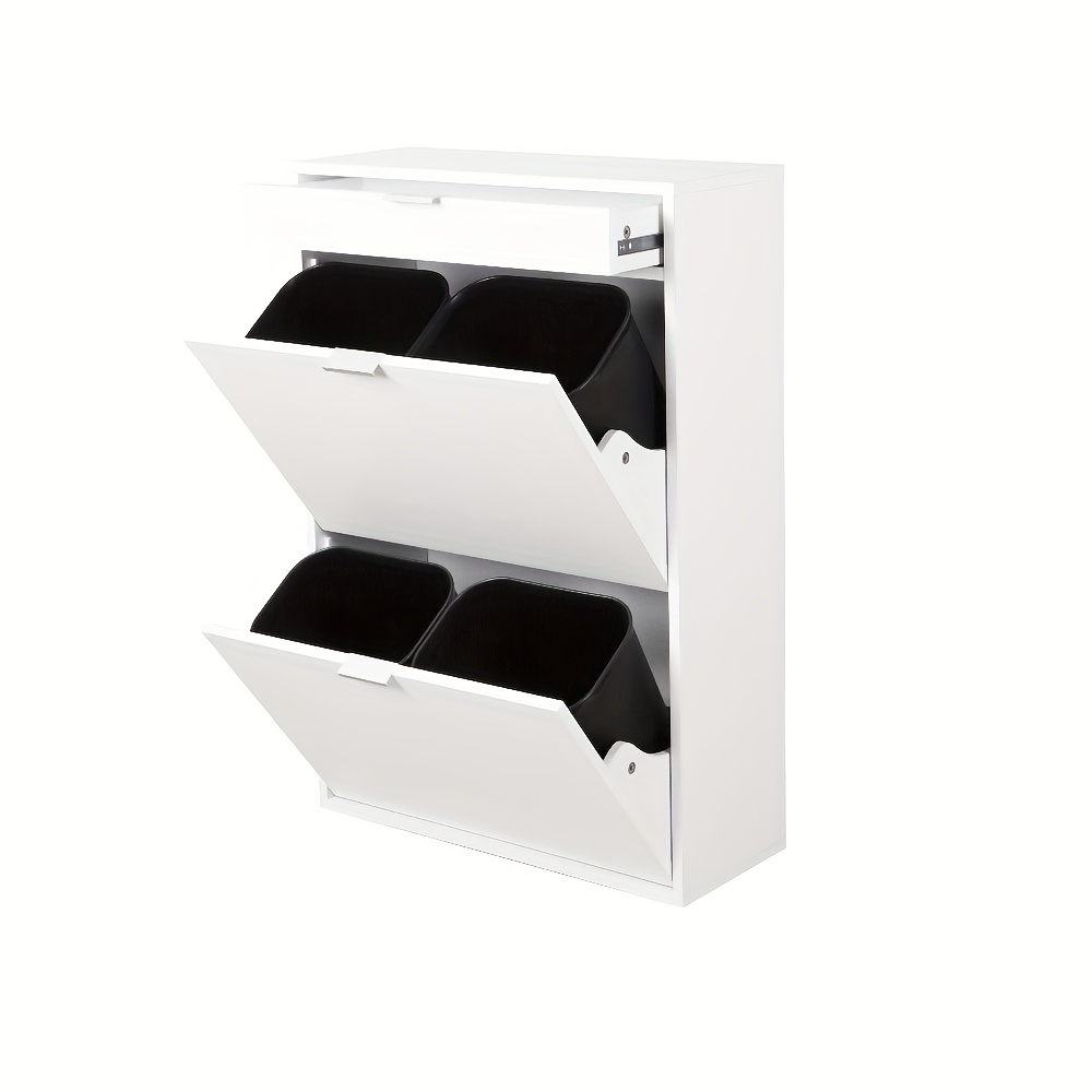Modern White Bathroom Cabinet, Space-, Easy To Assemble, Easy To Clean And Move, -bearing Capacity, Includes A Drawer