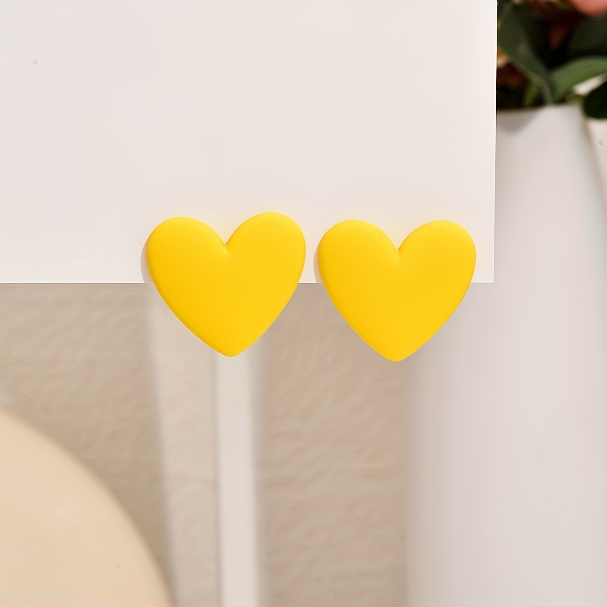TEMU 2 paires de boucles d'oreilles acryliques de cœur pour la Saint-Valentin, pour offrir