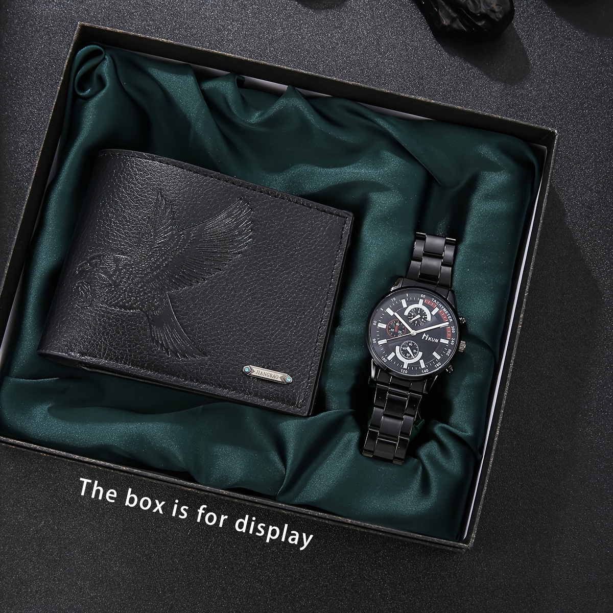 2 piezas de reloj de moda casual para hombre con cartera, movimiento de cuarzo, impulsión electrónica, batería no recargable, caja de aleación de zinc - Ideal para uso diario y ocasiones especiales como el Día del Padre, Acción de Gracias, Día del Maestro, regalos de cumpleaños