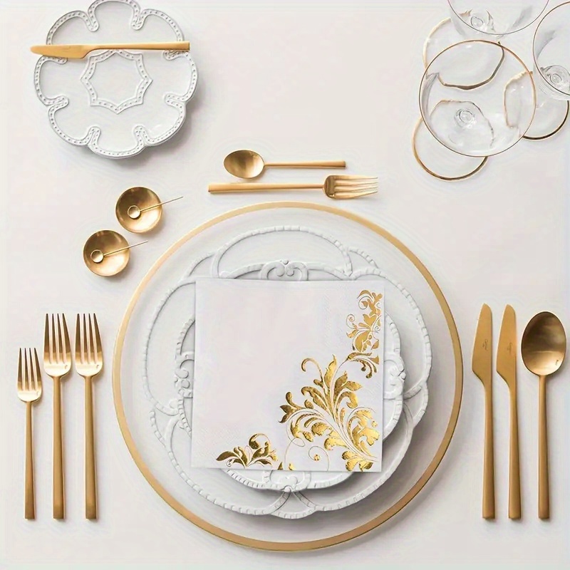 Image of 20 Disposable Napkins - Soft And Elegant, Perfect For Weddings, Bridal Showers, Anniversaries, Valentines And Celebrations, Bridal Shower Items | Elegant Napkins | , Wedding Napkins