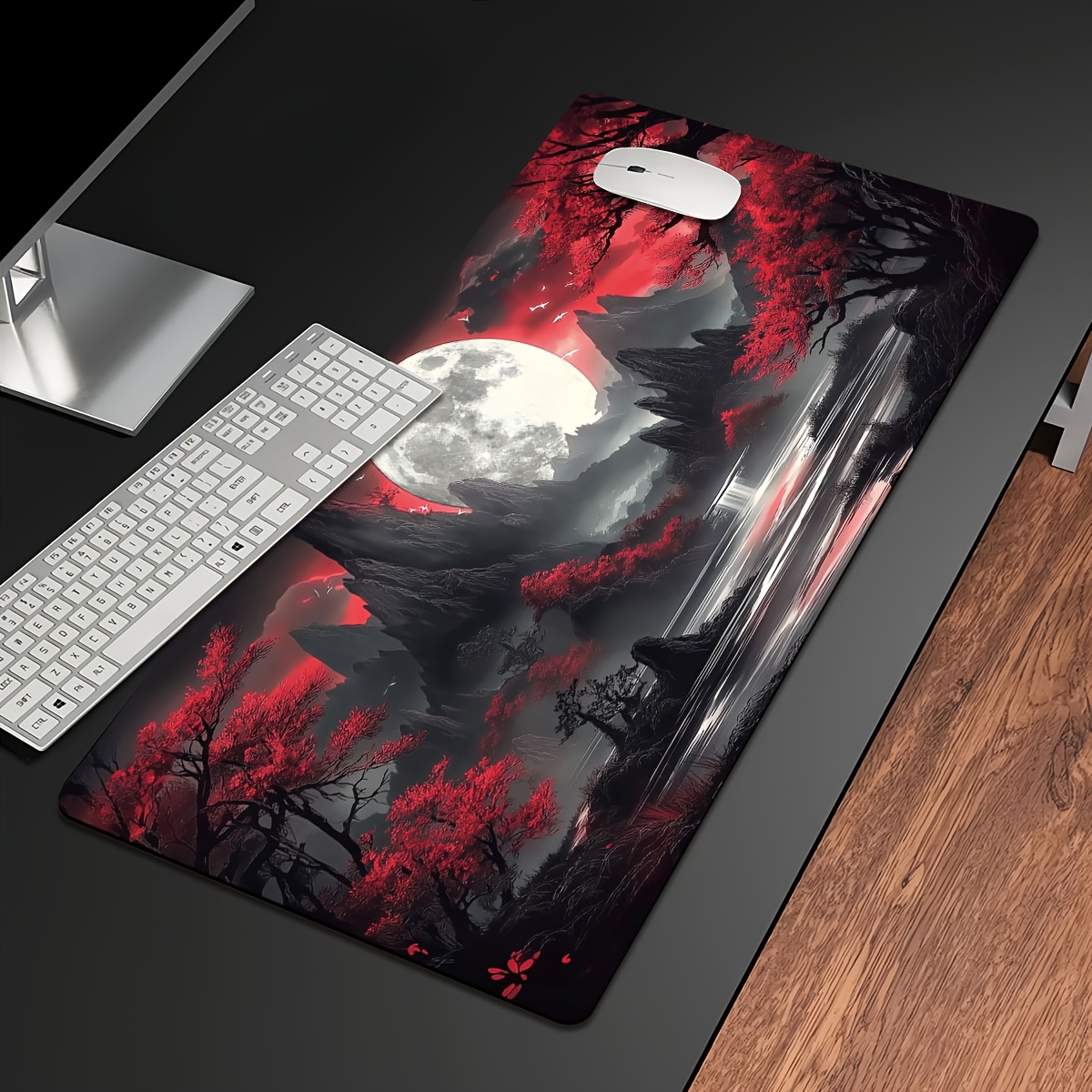 TEMU 1pc Pattern Oversized Durable Gaming Keyboard Pad Gaming Table Pad Office Keyboard Pad Laptop Mouse Pad Learning Table Pad-perfect For Home