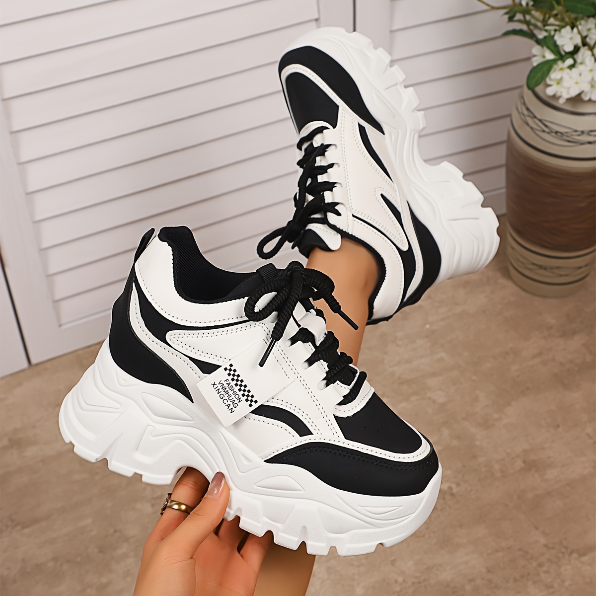 women's casual athletic sneakers height boosting dad shoes Temu