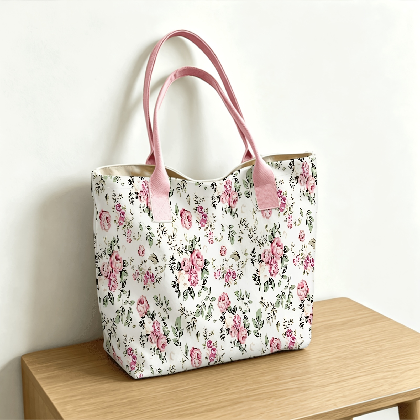 TEMU 1pc Portable Tote Bag, Women's Handbag, Crossbody Bag, Fashionable Shoulder Bag, Large Capacity Tote, Printed With - Stylish Handbag, Shoulder