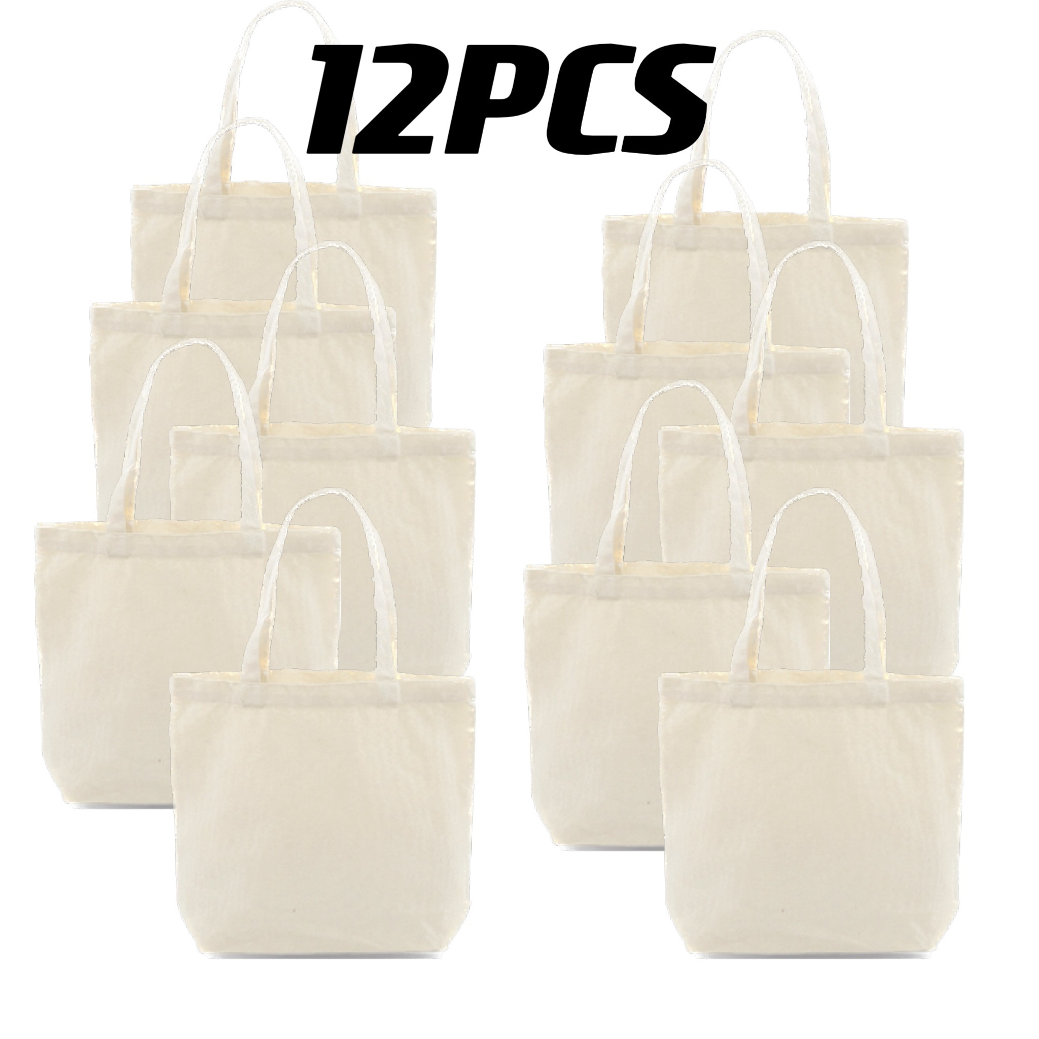 

20pcs Sublimation Tote Bags Sublimation Blank Canvas Tote Bags For Decoration And Diy Handmade Grocery Bags