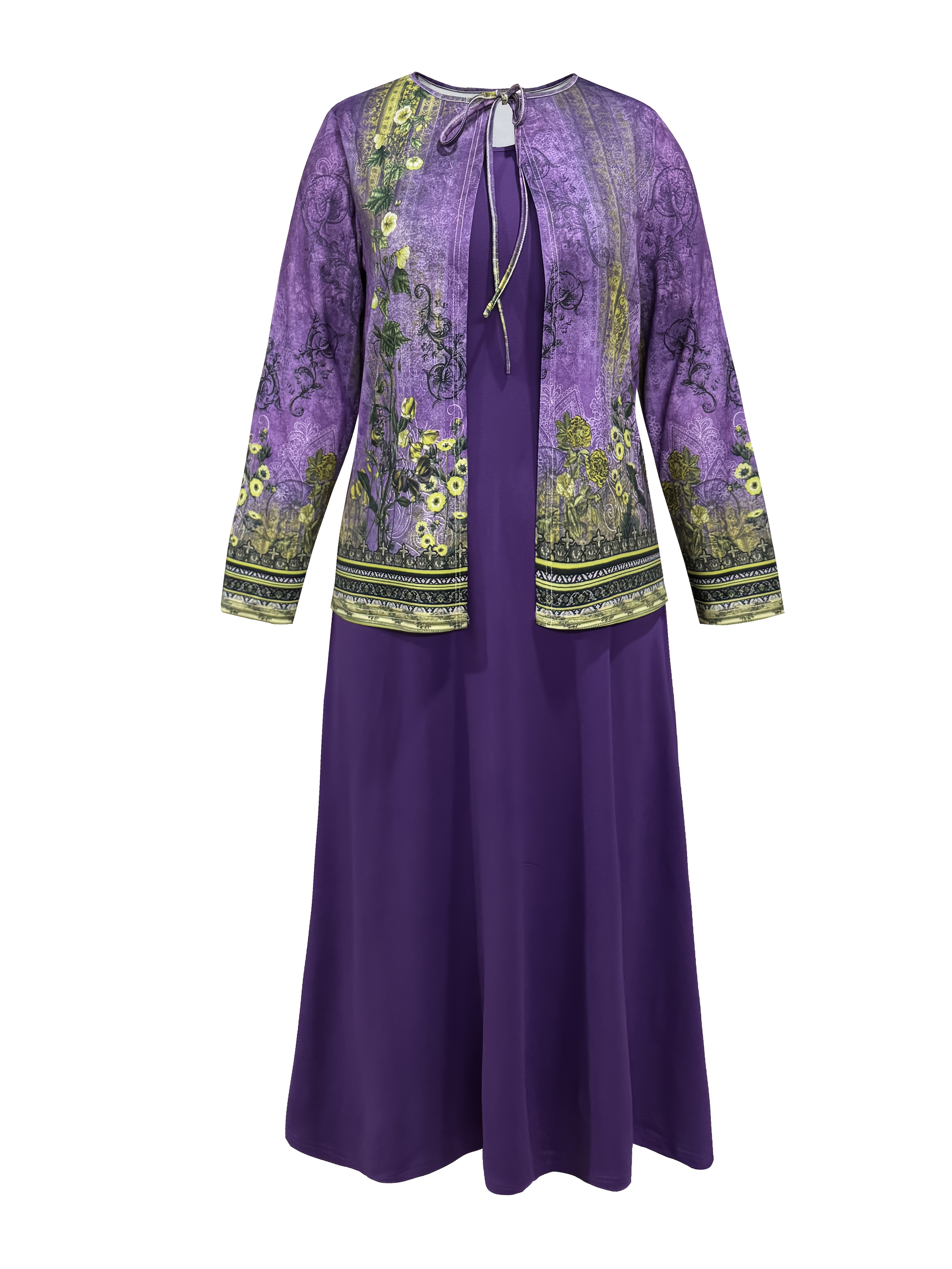 women's plus size elegant floral print outfit stretchy Temu