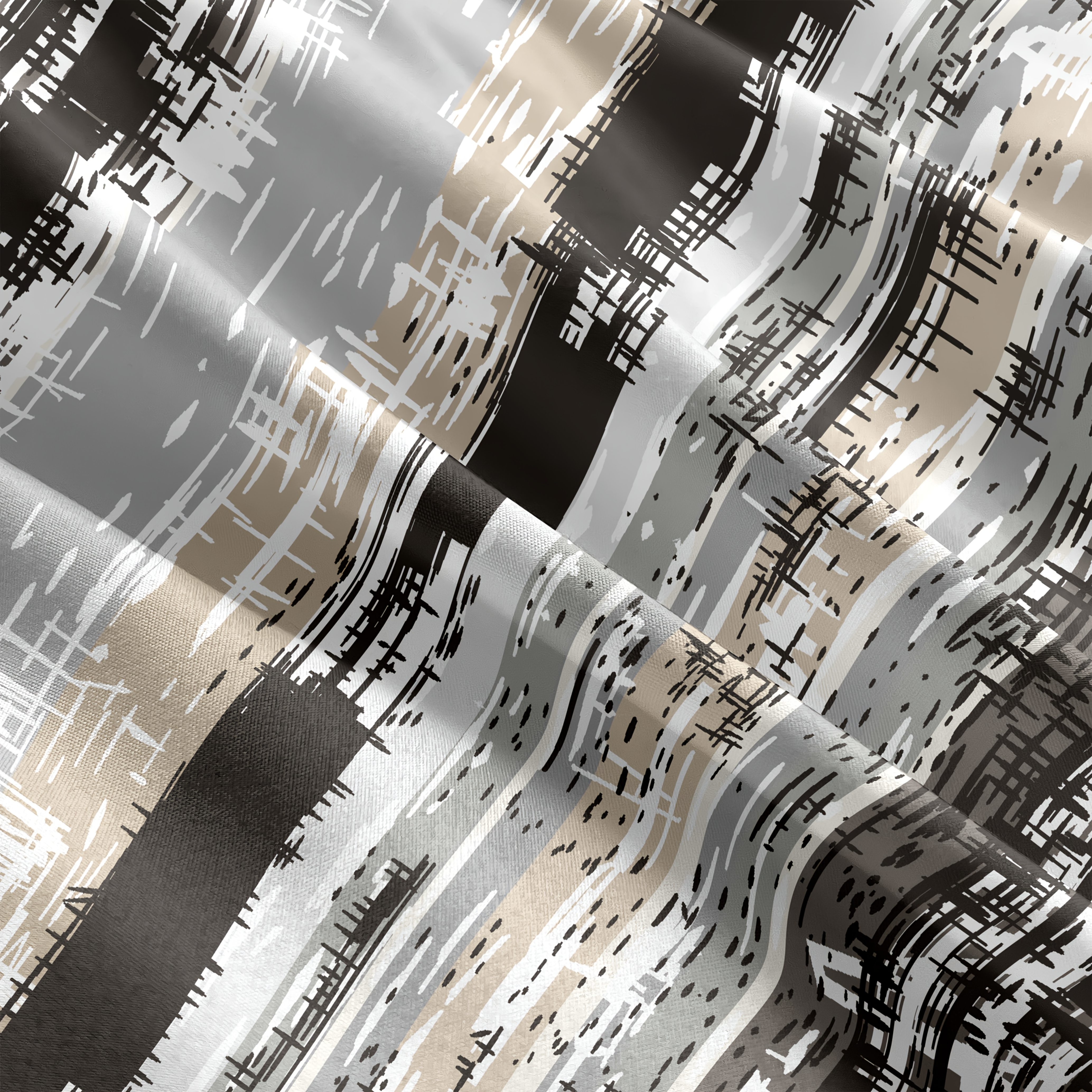 3pcs Polyester Printed Brushed Duvet Cover Pillowcase Three-Piece Set, Geometric Style Skin-Friendly Breathable All-Season Duvet Cover Pillowcase Set (One Duvet Cover + a Pair of Pillowcases), [Random Pillowcase Pattern]