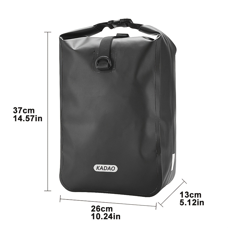 Image of Fully Waterproof Bicycle Pannier, Rear Rack Bag, Long-distance Rainproof Outdoor Carry-on Backpack, Cycling Gear, 10l Bicycle Rear Seat Bag