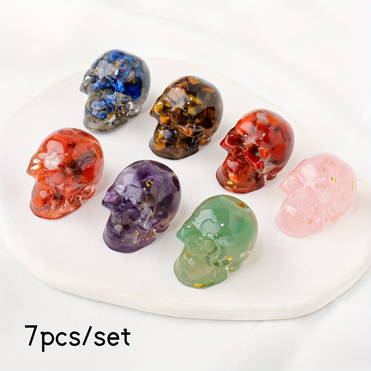 Image of Resin With Natural Crystal Gravel, Crystal Craft Office Home Decor For Halloween, 's Day, Easter, And Thanksgiving (products With Resin Exterior And Natural Crystal Gravel Interior)