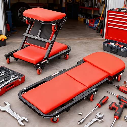 foldable crawler 2 in 1 rolling garage z crawler car seat 330 lb weight capacity and adjustable height suitable for car maintenance vehicle repair auto repair tools sturdy construction automotive professionals