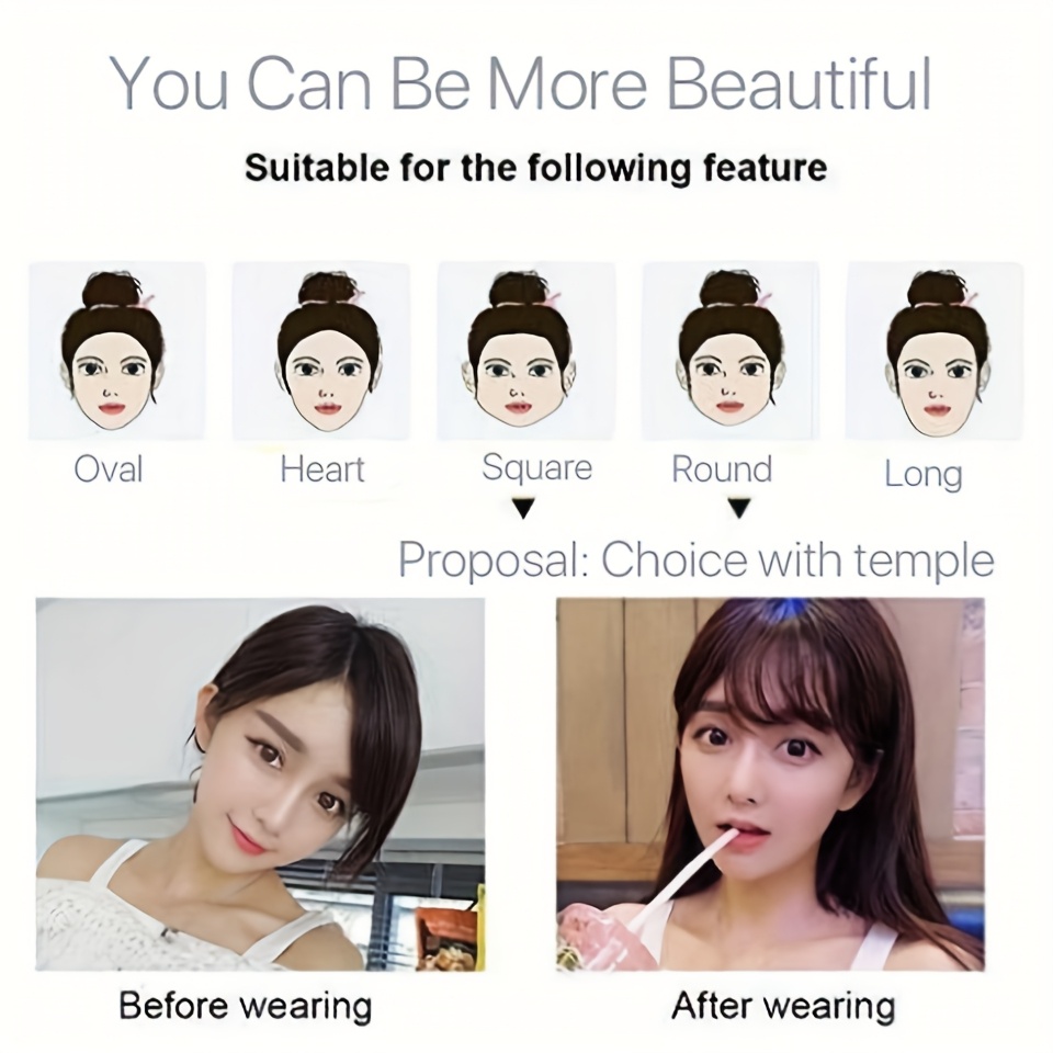 1pc real human hair clip-in bangs hair extensions straight wispy bangs with temples, air fringe & smooth natural look for women,  -in daily wear hairpiece, elegant hair accessories for festival wedding birthday party secure clip attachments details 4