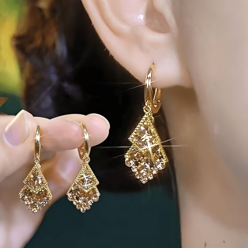 Minimalist Double-layer Rhombus Earrings
