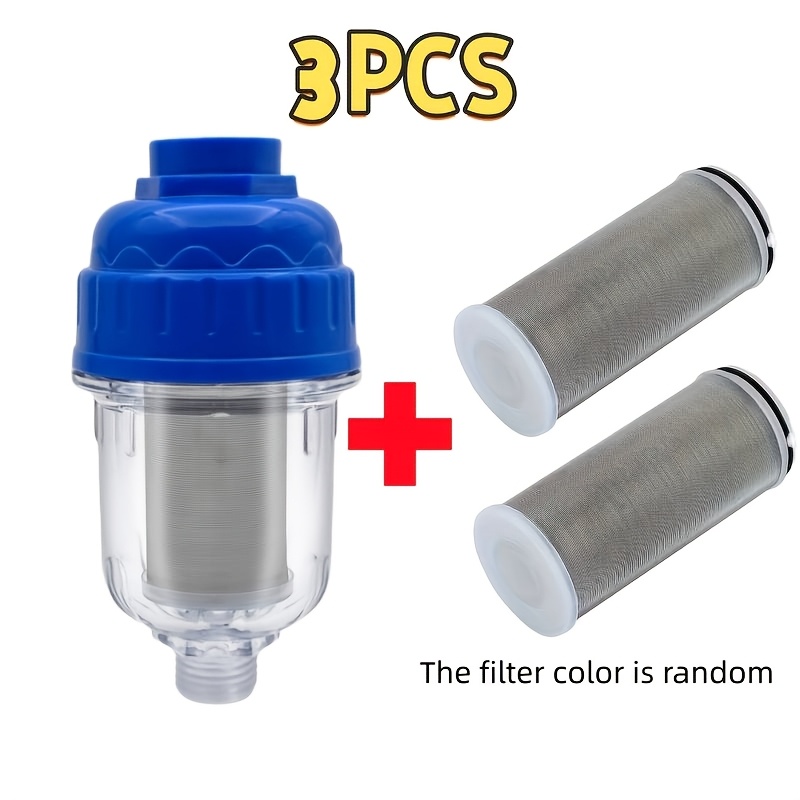TEMU Water Filtration System, Includes 1 Filter + 2 Replacement Cartridges, Universal For Home Appliances: Water Heaters, Washing Machines,