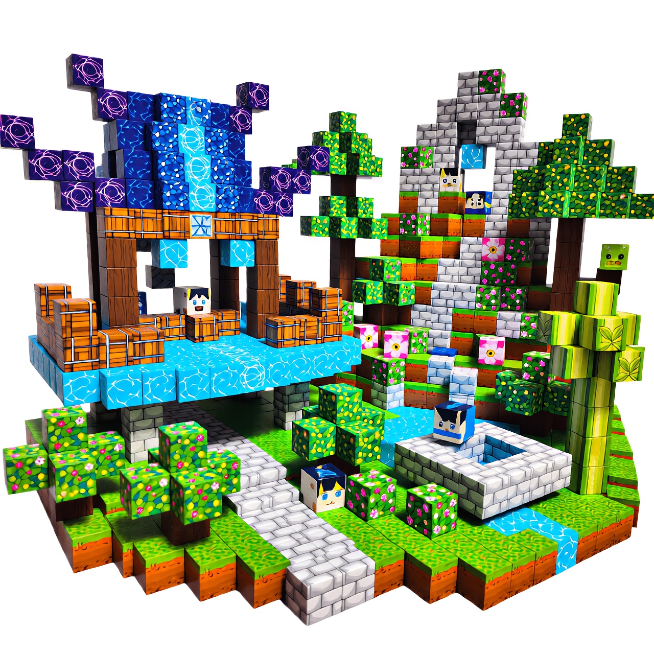 Family Parent-Child Interactive Building Block Set
