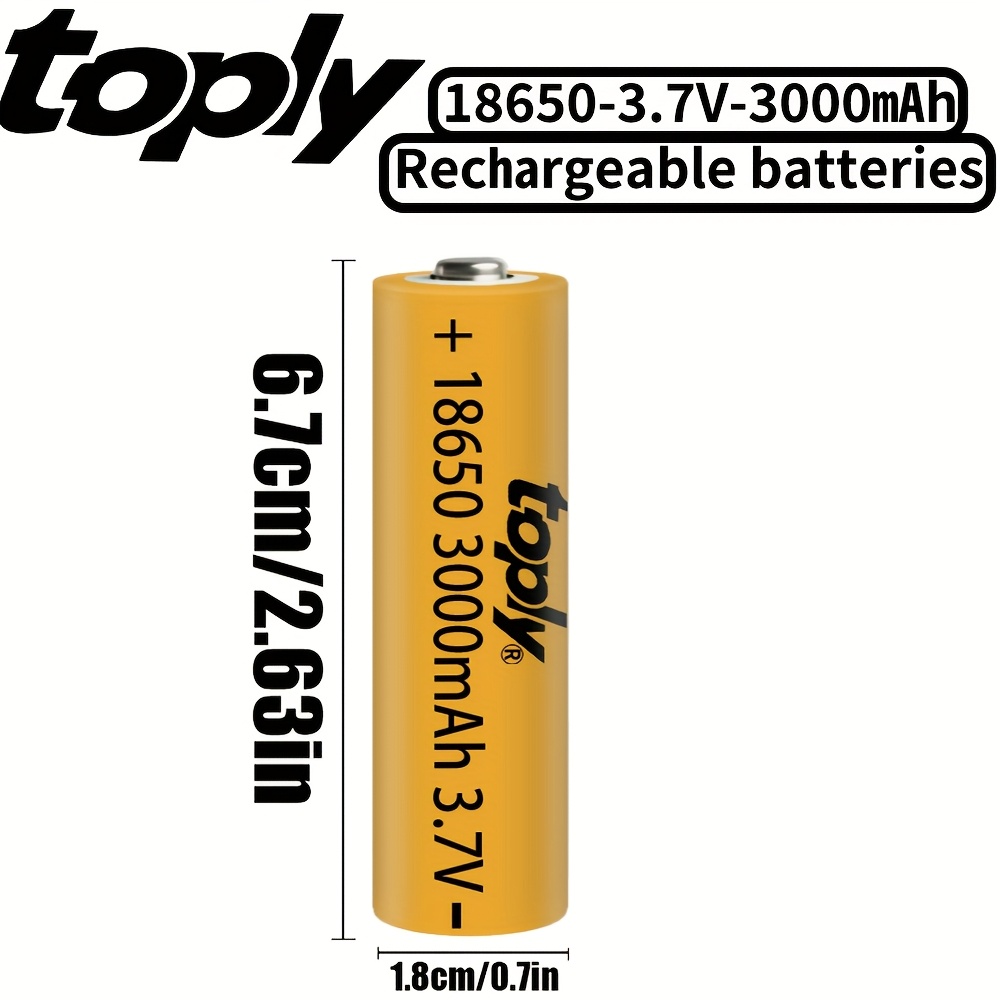 Аккумулятор Li-ion 18650 TOPLY 3.7V 3000mAh