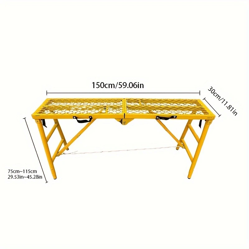 adjustable folding step ladder heavy duty portable metal workbench ladder extendable multi purpose reinforced load bearing with tool tray and sturdy locking device for home and details 6