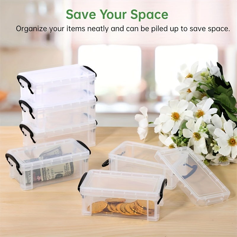 Mini Clear Plastic Storage Box Transparent Storage Container - Temu