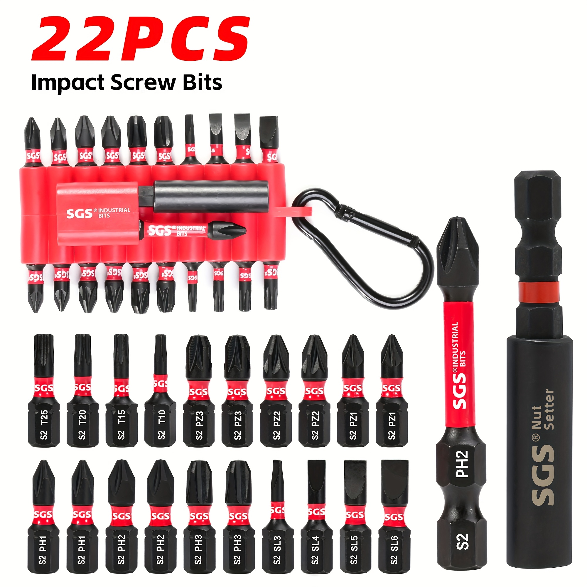 8 Stück Magnetische Schlitz-Schraubendreherbits – SL3, 25 Mm Lang, 6,35 Mm Sechskantschaft Aus S2 Stahl