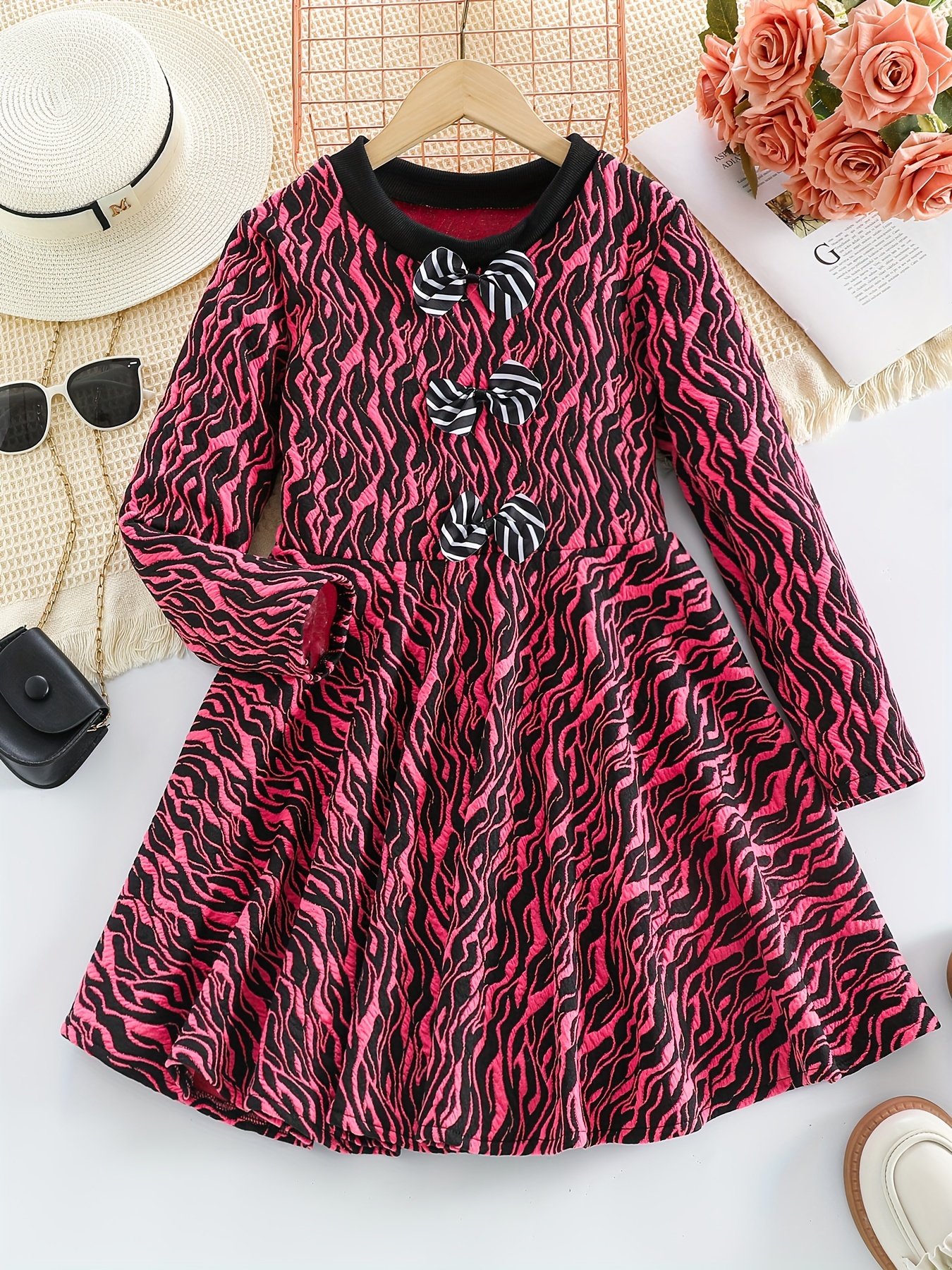 girls colorful knit dress spring autumn dresses - Temu South Africa