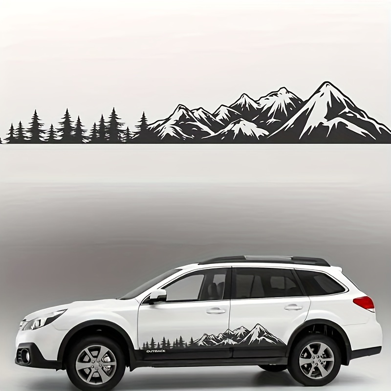 

Large Sloping Mountain Range With Forest Car Sticker Decal For Body Side Hood Pickup Tailgate Camper Rv Motor And Home Vinyl Decor