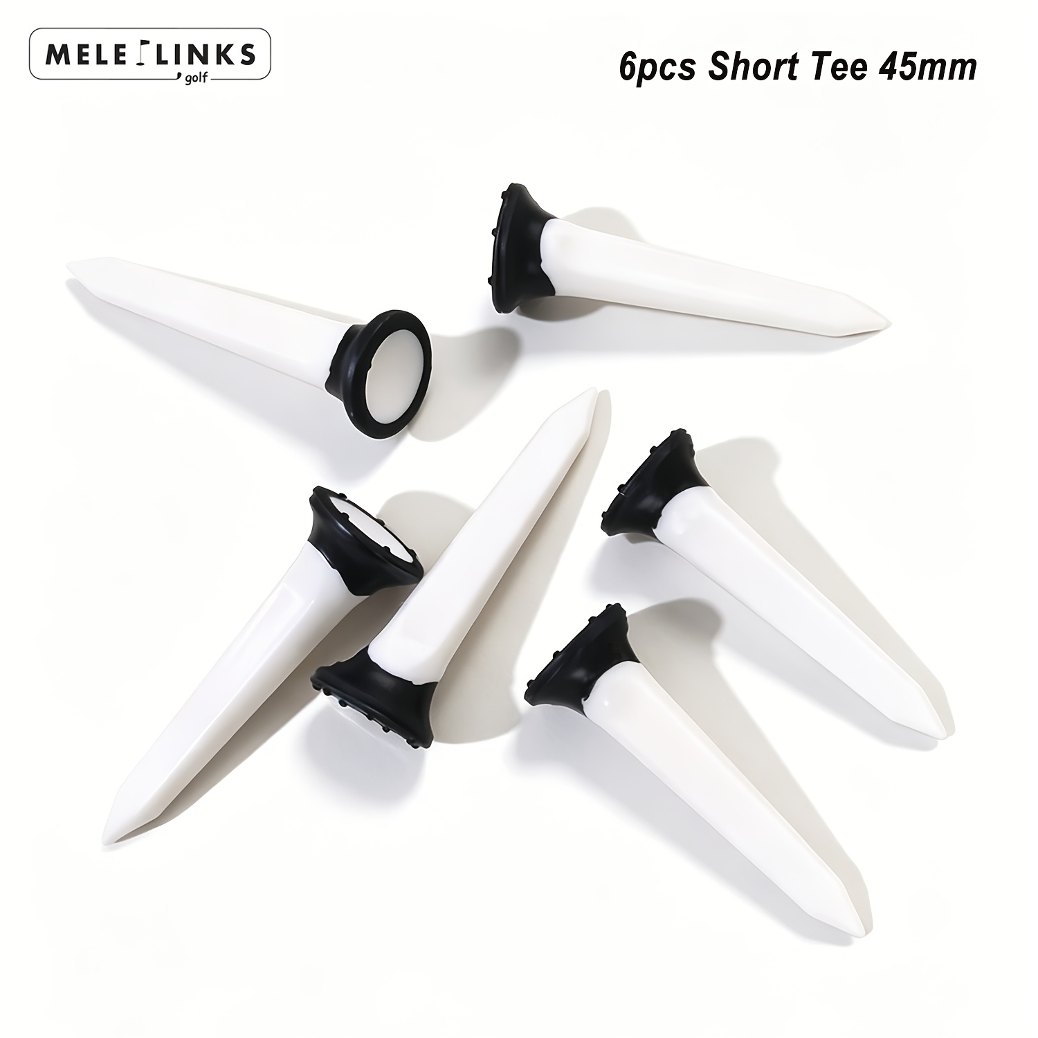 TEMU Tee de golf Melo, tee court de 45 mm, aide à la pratique, support de balle en plastique, fournitures de golf, ajouts pour l'entraînement au