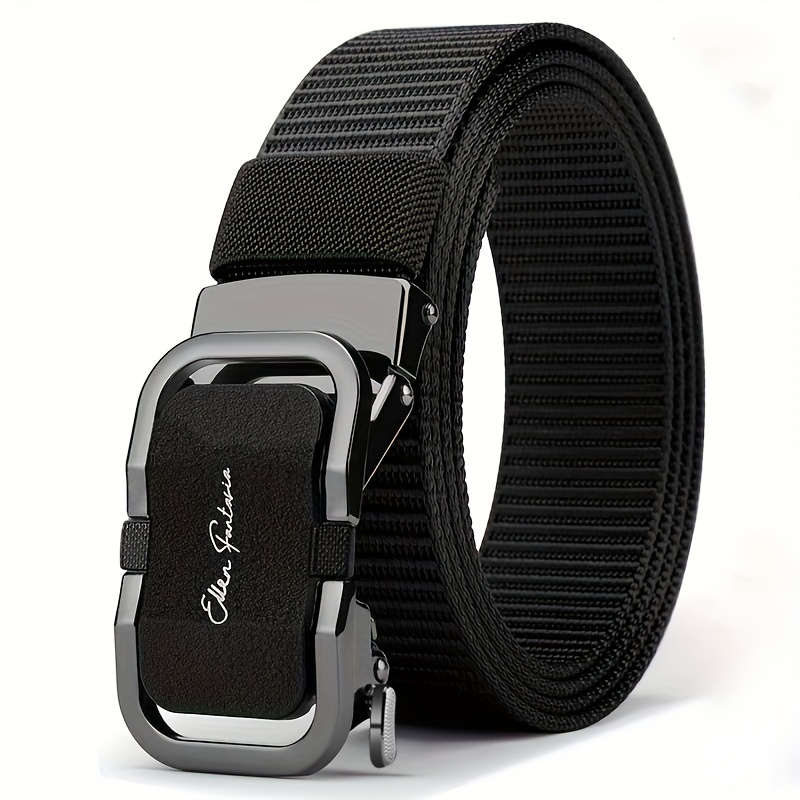 

Tactical Canvas Belt With Alloy Automatic Buckle For Men's Outdoor Casual Wear Business Belt And Father's Gifts