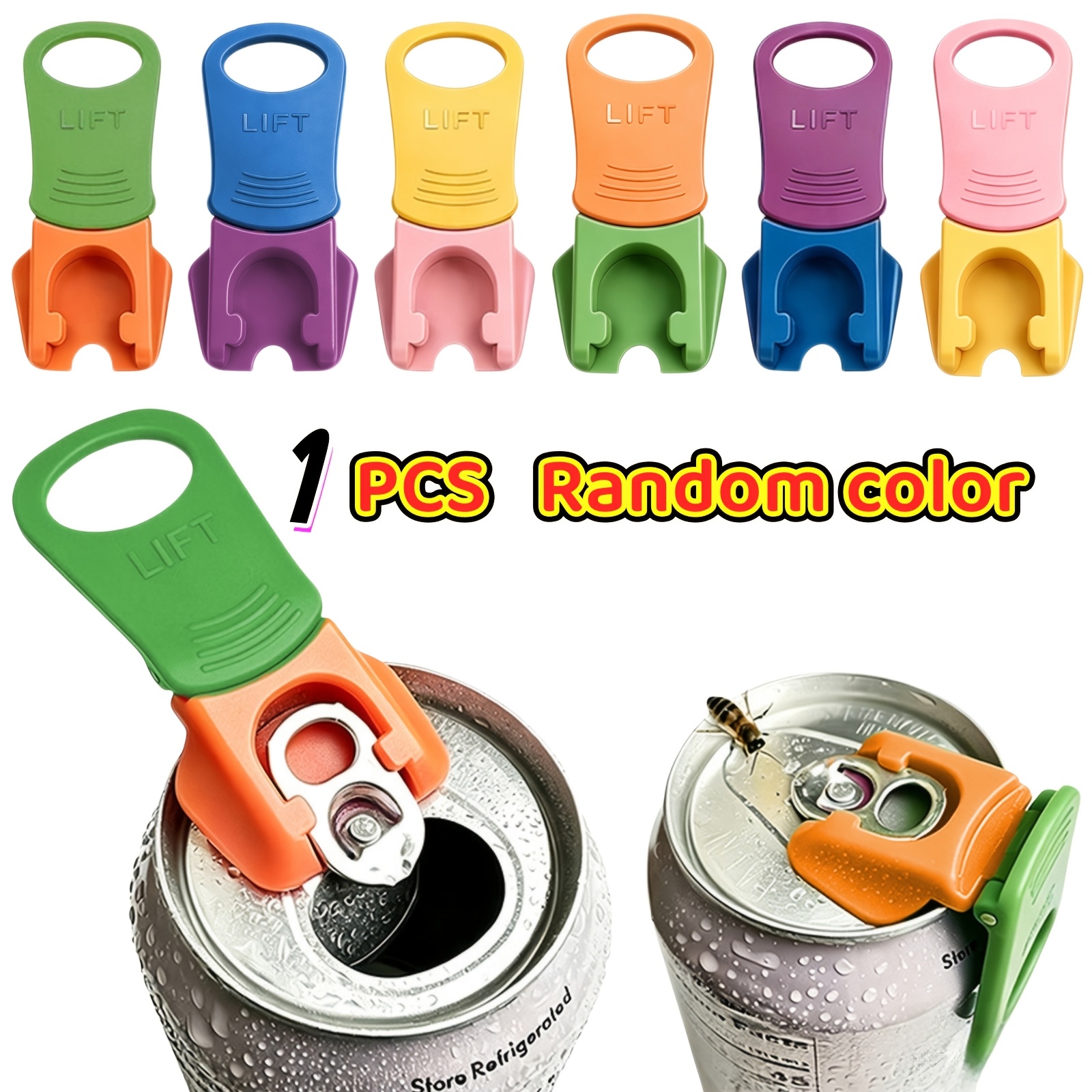 TEMU 1/10pcs (color Random) Combination Foldable Can Opener, With Innovative Color Matching/elongated Handle For Easier And More Effortless Opening.