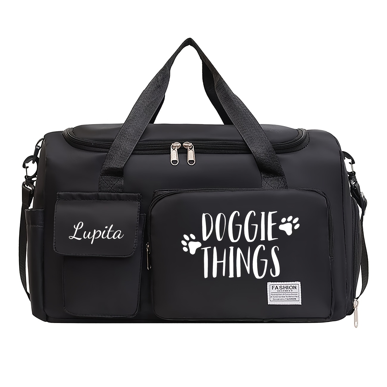 TEMU Sac bandoulière à thème animal de compagnie avec nom/, adapté pour , les et de sport - Sangle réglable, compartiment à chaussures, sac d'école