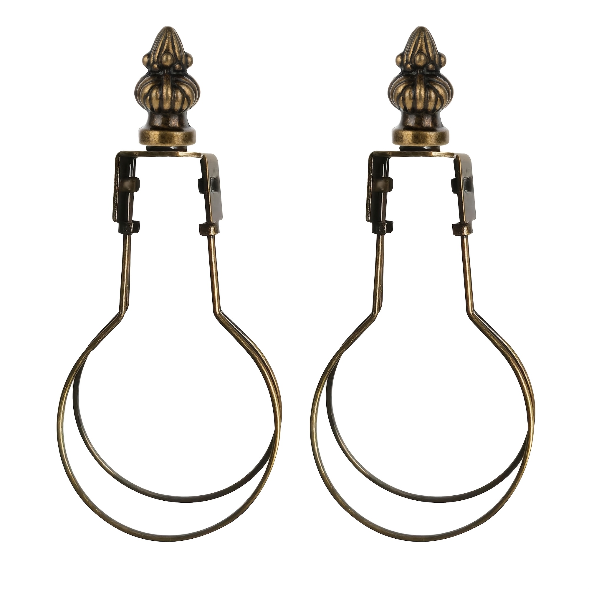 TEMU Adaptateur de abat-jour à clip en laiton antique/doré, adaptateur de clip d'ampoule, comprend un de décoration, un clip à ressort pour ampoule