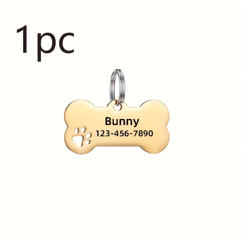 Customized Personalized Dog Tag, Durable Stainless Steel Tag