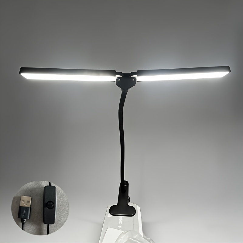 Image of Usb Black Hose Double End , Table Lamp, Desk Lamp, Room Lamp And Lampshade, 0-90° Arbitrary Angle Of Expansion, 360° Bending , Indoor Lighting, Reading Lamp, Reading Lamp, Home Lighting, Office Light