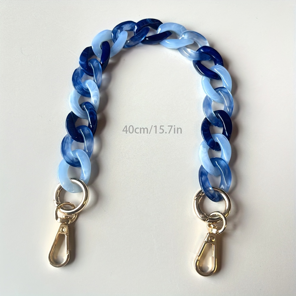 E-shop Neues Acryl Taschenkette Handyhülle Dekorative Handgelenkschlaufe Anti-Verlust Lanyard Kurze Kettenschlaufe Ersatz für Tragetasche 40cm/15.7in
