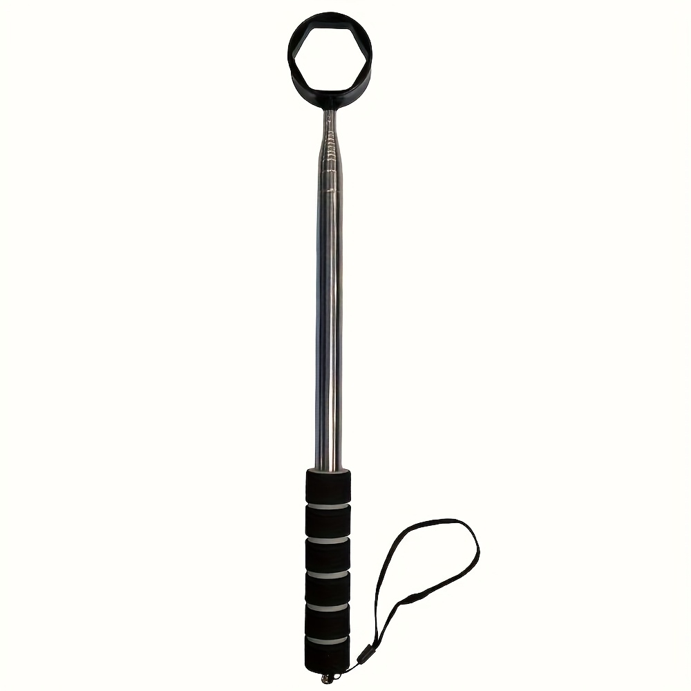 E-shop Einziehbarer -Picker, 9-Fuß Edelstahl Greifer mit Farbigem Griff und Verstellbarem Lanyard, Ideales Geschenk für Golfsportler,