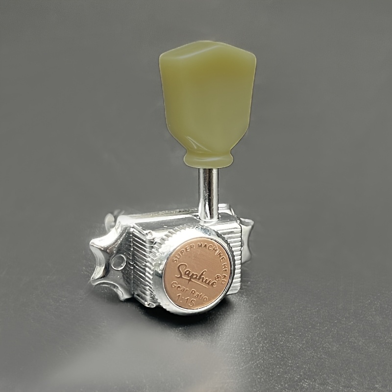 SAPHUE Vintage Style Locking Guitar Machine Heads , 3+3 Lock String Deluxe Tuning Key Pegs Tuners Set , 1:15 Ratio , Replacement for Electric Acoustic Folk Guitars , Elegant Tuning Keys Classic Tuner Design , Sturdy Construction Durable Tuners , Guitar Part