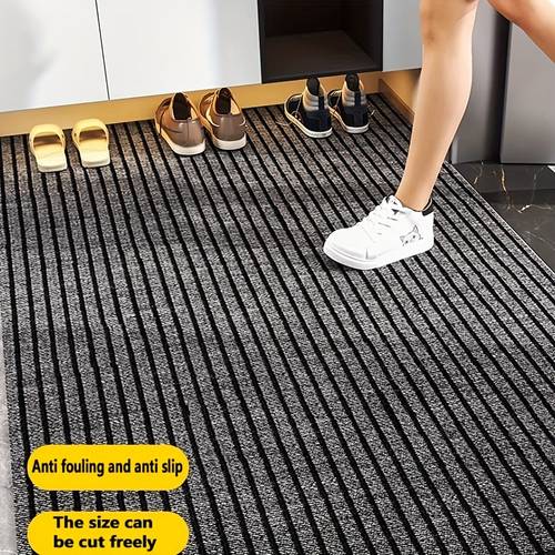 1pc simple dust removal and anti slip floor mat entrance door cleaning mat rubber durable and floor mat and front door mat entrance wear resistant easy to clean and durable household carpet mat