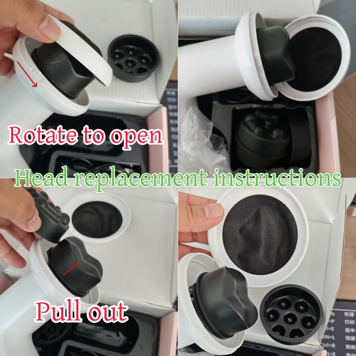 portable home fat pusher multifunctional powerful vibration body massager handheld     5 massage heads   removal device for men and women shape   best gift   Product details 2