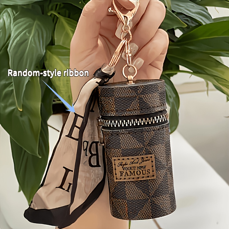TEMU Boîte de Rangement pour Pièces et Rouge à Lèvres, Accessoire Multifonctionnel pour Voyage et - Portefeuille Cylindrique Élégant, Pochette à